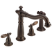 Delta 2256-DST Victorian Two Handle Widespread Kitchen Faucet with Spray