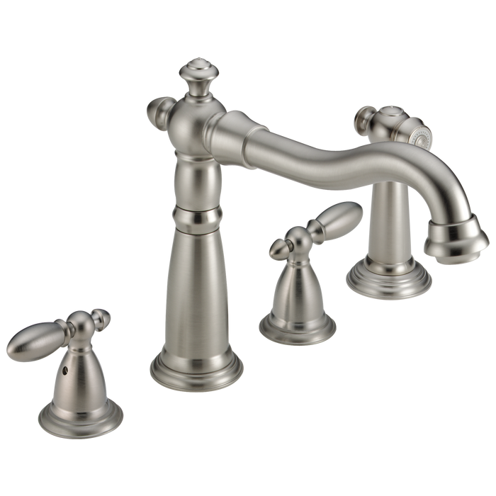Delta 2256-DST Victorian Two Handle Widespread Kitchen Faucet with Spray