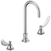 Two Handle Widespread Lavatory Faucet with Gooseneck Spout - Less Pop-Up