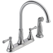 Delta 2497LF Cassidy Two Handle Kitchen Faucet with Spray