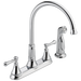 Delta 2497LF Cassidy Two Handle Kitchen Faucet with Spray