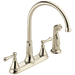 Delta 2497LF Cassidy Two Handle Kitchen Faucet with Spray
