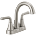 Delta Kayra 2533LF Two Handle Centerset Bathroom Faucet - Stainless