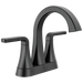 Delta Lineax 2562LF Two Handle Tract-Pack Centerset Bathroom Faucet - Matte Black