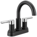 Delta Nicoli 25849LF Two Handle Centerset Bathroom Faucet - Matte Black / Chrome