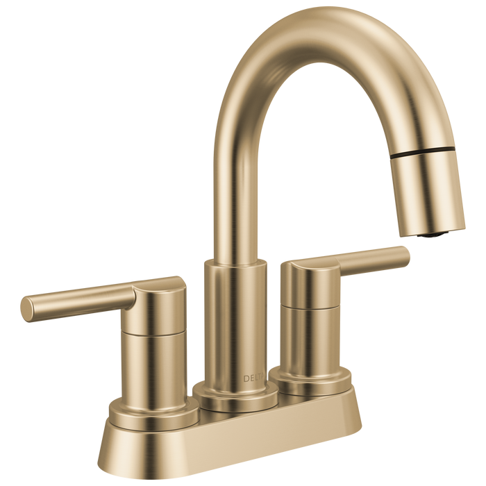 Delta Nicoli 25749LF Two Handle Centerset Pull-Down Bathroom Faucet - Champagne Bronze