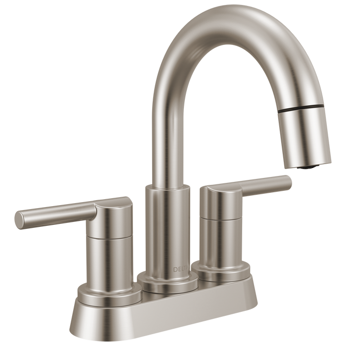 Delta Nicoli 25749LF Two Handle Centerset Pull-Down Bathroom Faucet - Stainless
