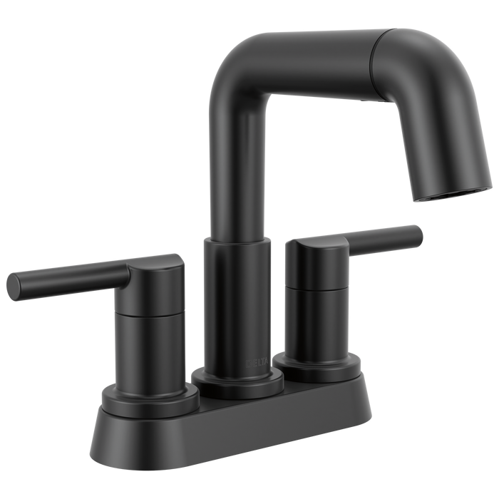 Delta Nicoli 25849LF Two Handle Centerset Pull-Down Bathroom Faucet - Matte Black