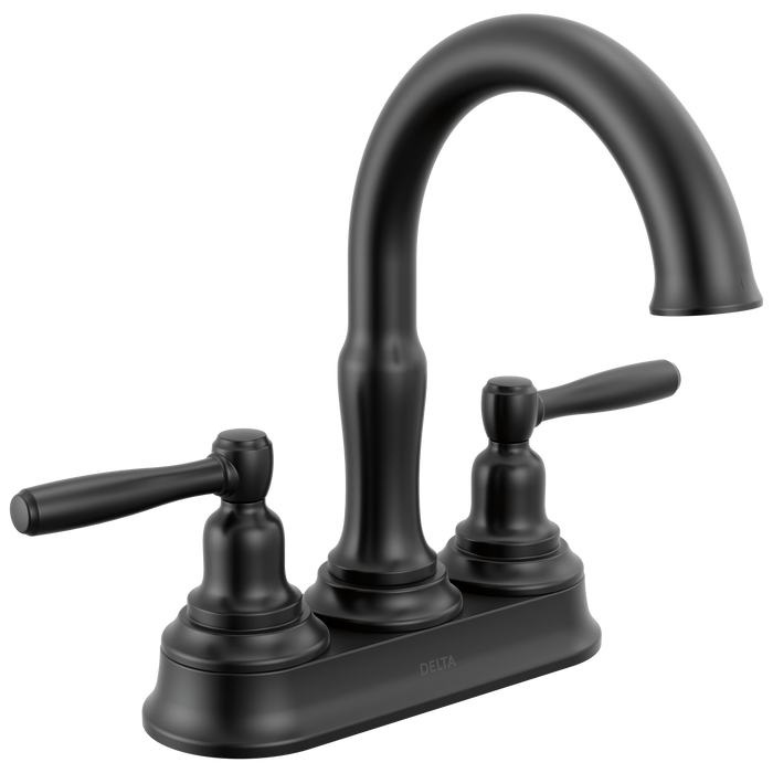 Delta Roe 25985LF Two Handle Centerset Bathroom Faucet - Matte Black