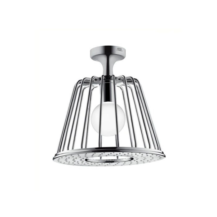 AXOR 26032001 Nendo Ceiling 11" 2.5 GPM 1-Jet Rain Shower Head with LED Light Bulb and Shower Arm