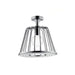 AXOR 26032001 Nendo Ceiling 11" 2.5 GPM 1-Jet Rain Shower Head with LED Light Bulb and Shower Arm