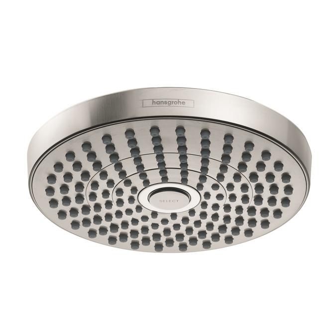 hansgrohe 26523821 Croma Select S Multi Function 2 GPM Shower Head in Brushed Nickel