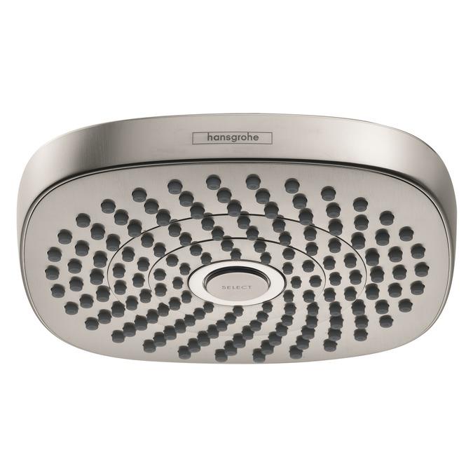 hansgrohe 26528821 Croma Select E Multi Function 2 GPM Shower Head in Brushed Nickel