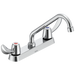Delta Commercial 26C3: Two Handle 8" Cast Deck Mount Faucet
