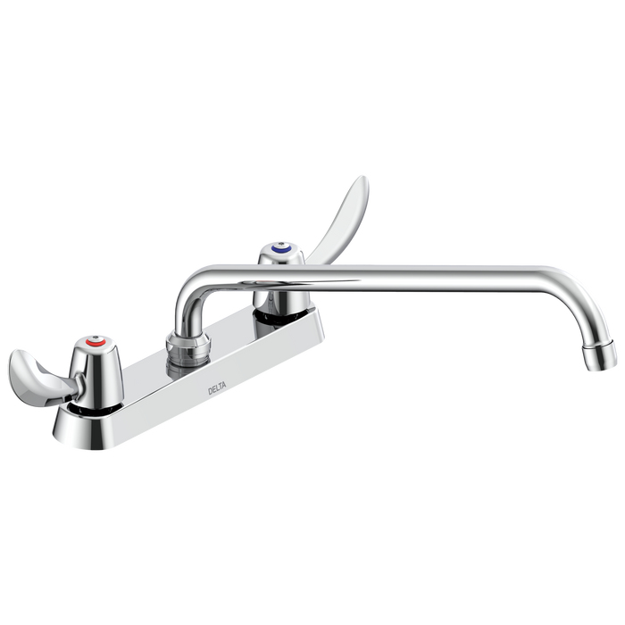 Delta Commercial 26C3: Two Handle 8" Cast Deck Mount Faucet