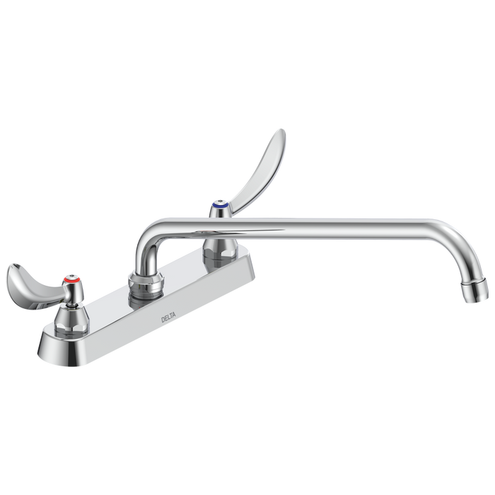 Delta Commercial 26C3: Two Handle 8" Cast Deck Mount Faucet