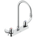 Commercial 26C3 26C3932 Two Handle 8 In Cast Deck-Mount Faucet - Chrome