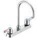 Commercial 26C3 26C3973 Two Handle 8" Cast Deck-Mount Faucet - Chrome
