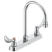 Two Handle 8 In Cast Deck-Mount Faucet
