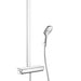 hansgrohe 27112001 Raindance Select Showerpipe with Rain Shower Head, Multi-Function Hand Shower and Glass Shelf in Chrome