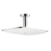 hansgrohe 27390401 Pura Vida Rain 2.5 GPM Shower Head - Shower Arm Included in Chrome/White