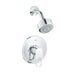 Grohe 27547000 BauLoop Pressure Balanced Shower Single Handle Includes Multi Function Shower Head, Shower Arm and Flange