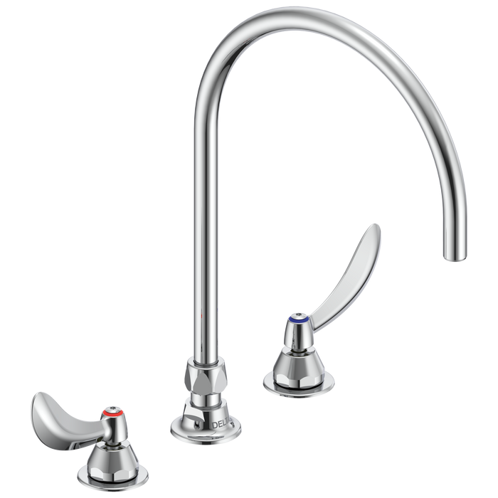Delta Commercial 27C1 / 27C2: Two Handle 8" Below Deck Mount Faucet