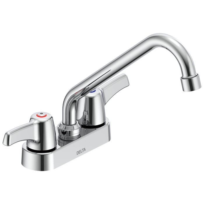 Delta Commercial 27C4 / 27C5 / 27C6: Two Handle 4" Deck Mount Faucet