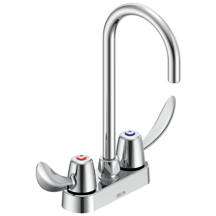 Delta Commercial 27C4 / 27C5 / 27C6: Two Handle 4" Deck Mount Faucet