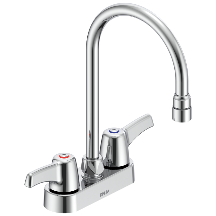 Delta Commercial 27C4 / 27C5 / 27C6: Two Handle 4" Deck Mount Faucet
