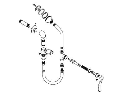 KOHLER K-29610 Pan Wshr Spray/Hook