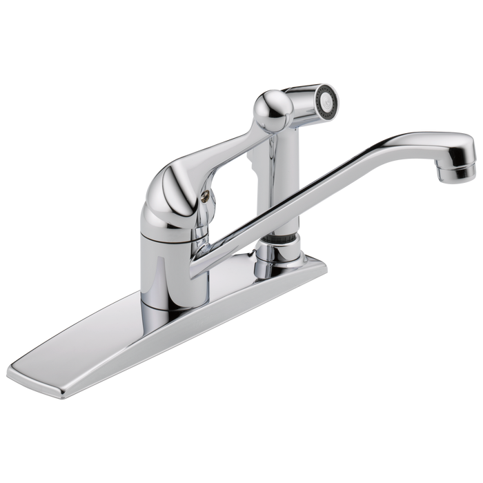 Delta 300LF-WF Classic Single Handle Kitchen Faucet with Integral Spray