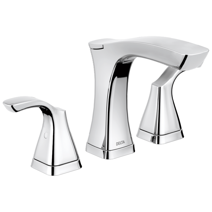 Delta 3552-MPU-DST Two Handle Widespread Bathroom Faucet - Metal Pop-Up