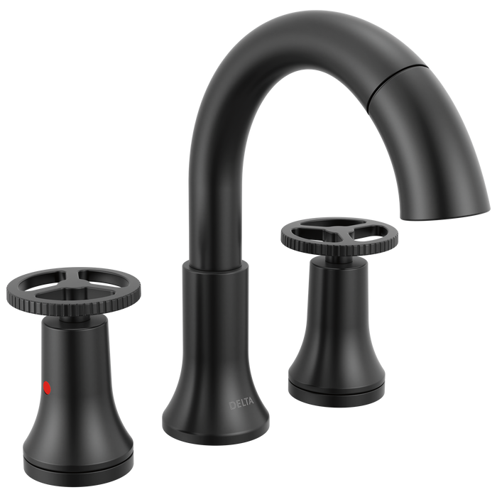 Delta Trinsic 3558 Two Handle Widespread Pull-Down Bathroom Faucet - Matte Black