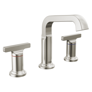 Delta Tetra: Two Handle Widespread Bathroom Faucet