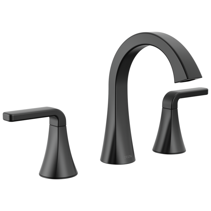 Delta Lineax 3562LF Two Handle Widespread Bathroom Faucet - Matte Black