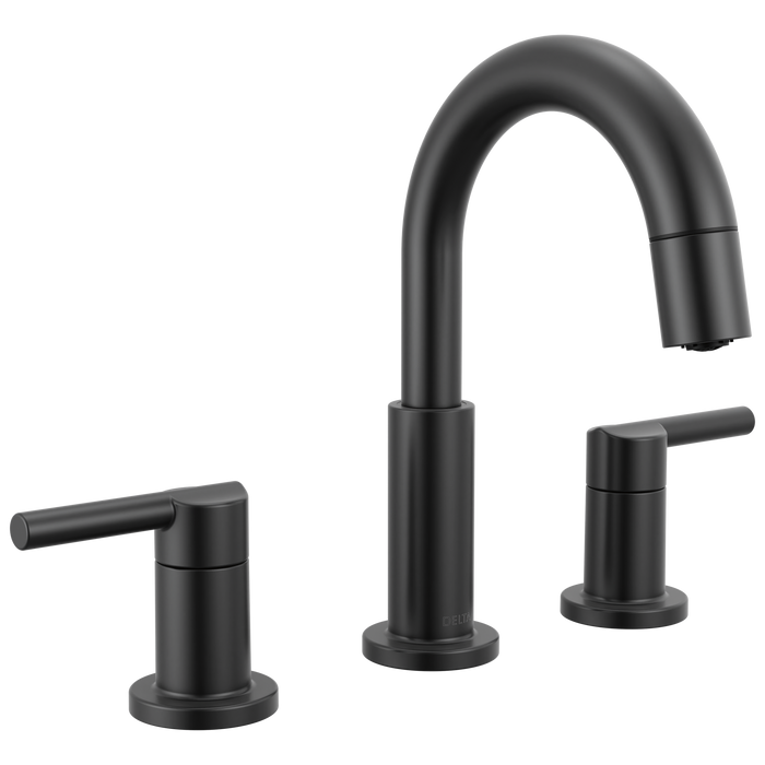 Delta Nicoli 35749LF Two Handle Widespread Pull-Down Bathroom Faucet - Matte Black