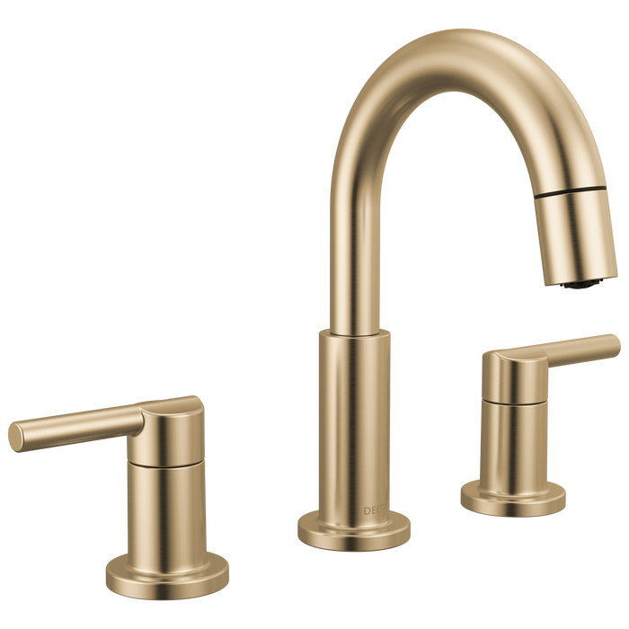 Delta Nicoli 35749LF Two Handle Widespread Pull-Down Bathroom Faucet - Champagne Bronze