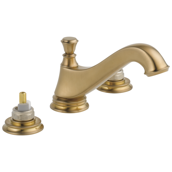 Delta 3595LF-MPU-LHP Cassidy Two Handle Widespread Lavatory Faucet - Low Arc Spout - Less Handles
