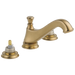 Delta 3595LF-MPU-LHP Cassidy Two Handle Widespread Lavatory Faucet - Low Arc Spout - Less Handles