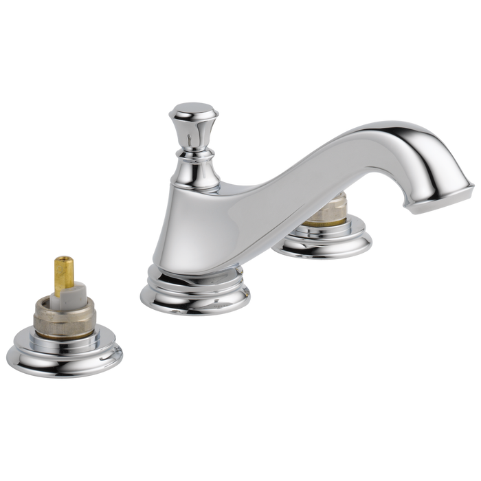 Delta 3595LF-MPU-LHP Cassidy Two Handle Widespread Lavatory Faucet - Low Arc Spout - Less Handles