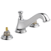 Delta 3595LF-MPU-LHP Cassidy Two Handle Widespread Lavatory Faucet - Low Arc Spout - Less Handles