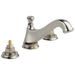 Delta 3595LF-MPU-LHP Cassidy Two Handle Widespread Lavatory Faucet - Low Arc Spout - Less Handles