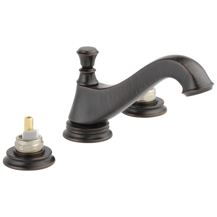 Delta 3595LF-MPU-LHP Cassidy Two Handle Widespread Lavatory Faucet - Low Arc Spout - Less Handles