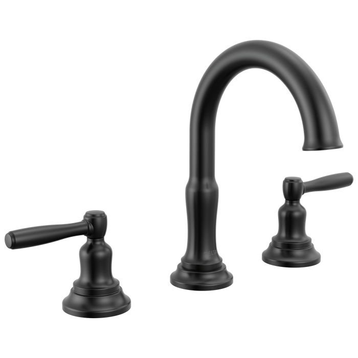 Delta Roe 35985LF Two Handle Widespread Bathroom Faucet - Matte Black
