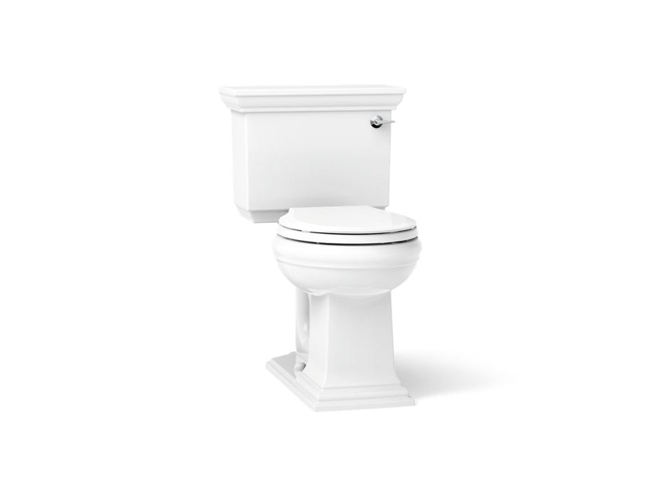 KOHLER K-3933-RA Memoirs Stately Two-piece Round-front Toilet, 1.28 GPF - angled product view