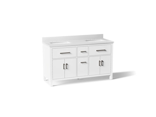 KOHLER K-40641-BD1 Kresla 60" bathroom vanity cabinet with sinks and quartz top