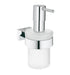 Grohe 40756001 Essentials Cube Wall Mount Soap Dispenser with Holder