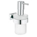 Grohe 40756001 Essentials Cube Wall Mount Soap Dispenser with Holder