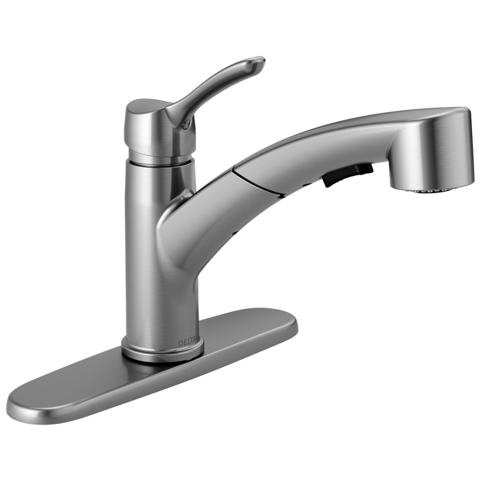 Delta Delta Collins™: Single Handle Tract-Pack Pull-Out Kitchen Faucet